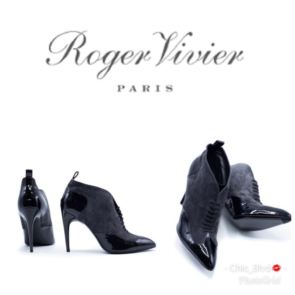 🆕️ Roger Vivier Patent Leather Suede Bootie